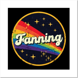 Fanning // Rainbow In Space Vintage Grunge-Style Posters and Art